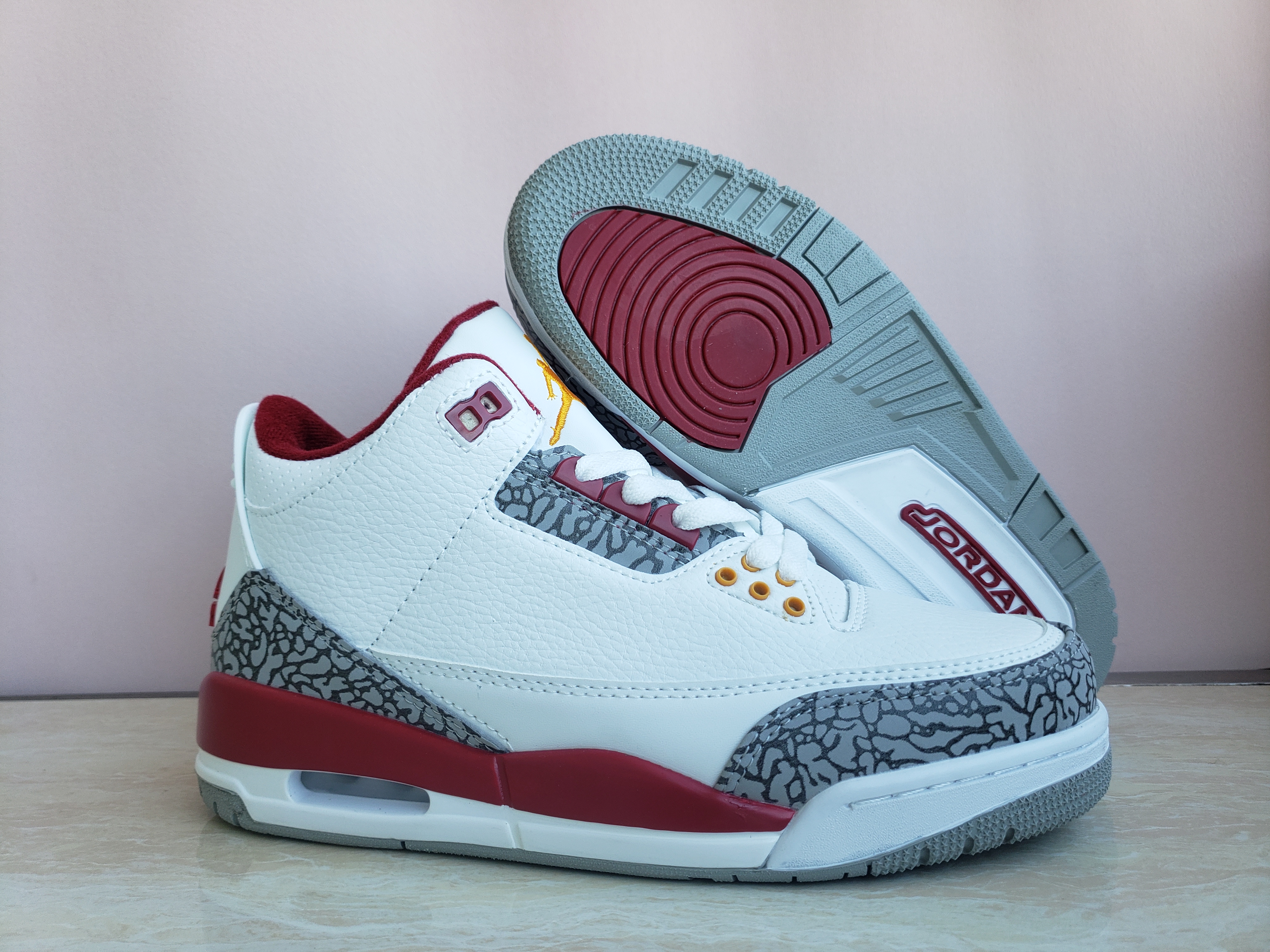 New 2022 Air Jordan 3 White Red Grey Shoes - Click Image to Close